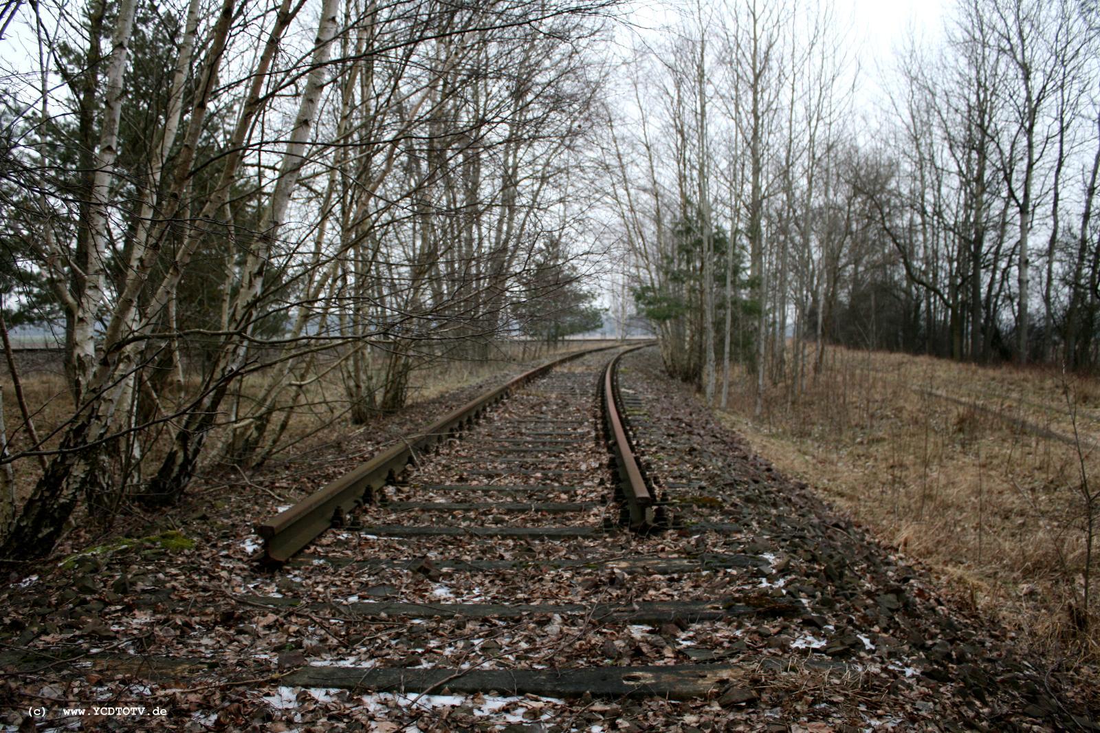 Strecke Stendal-Arneburg, 2011, weiter Richtung Arneburg, hier drfte keine Weiche gewesen sein 