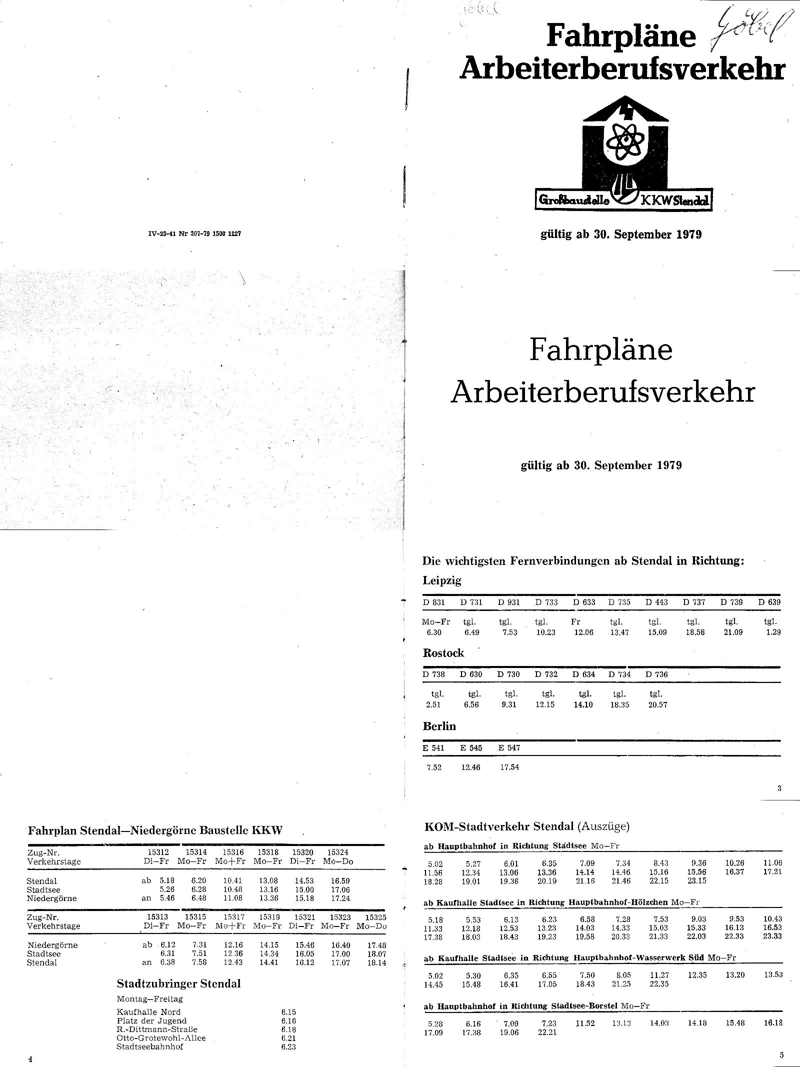  KKW Stendal, Arbeiterberufsverkehr, soziale Einrichtungen 1