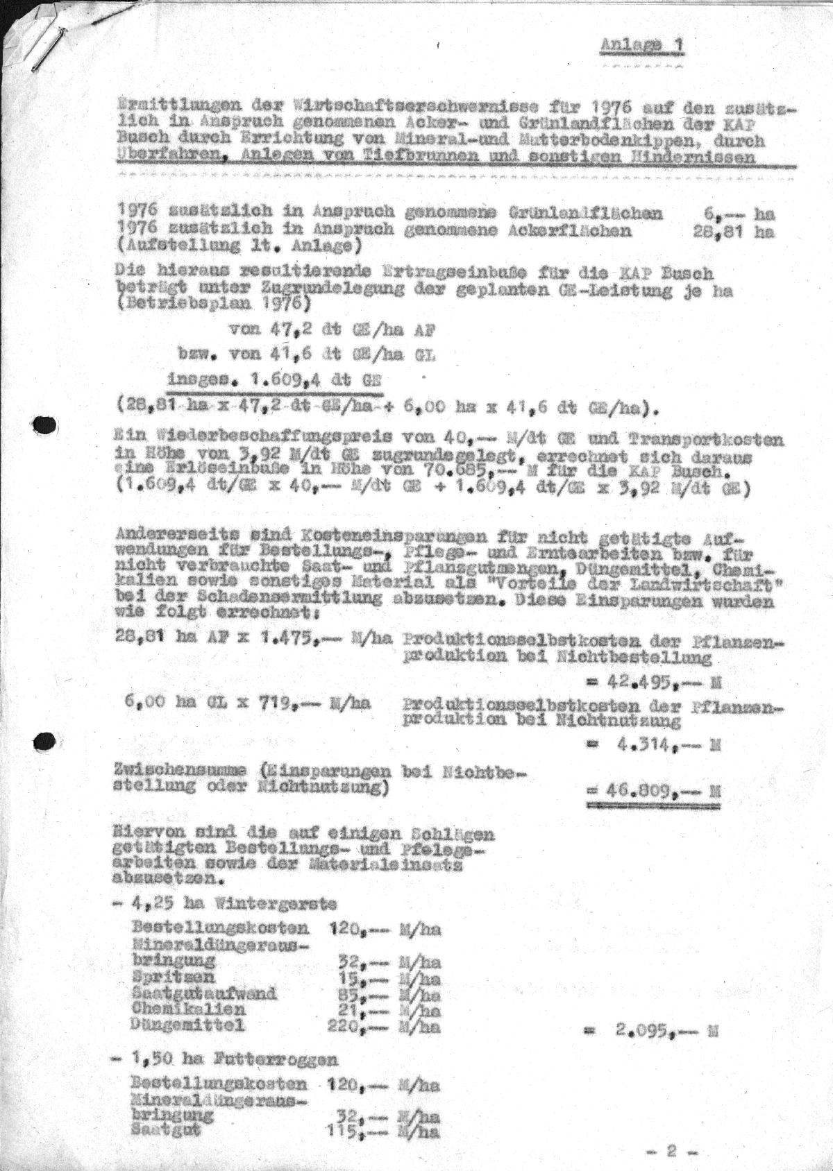  KKW Stendal, Bodennutzungsvertrag 1975