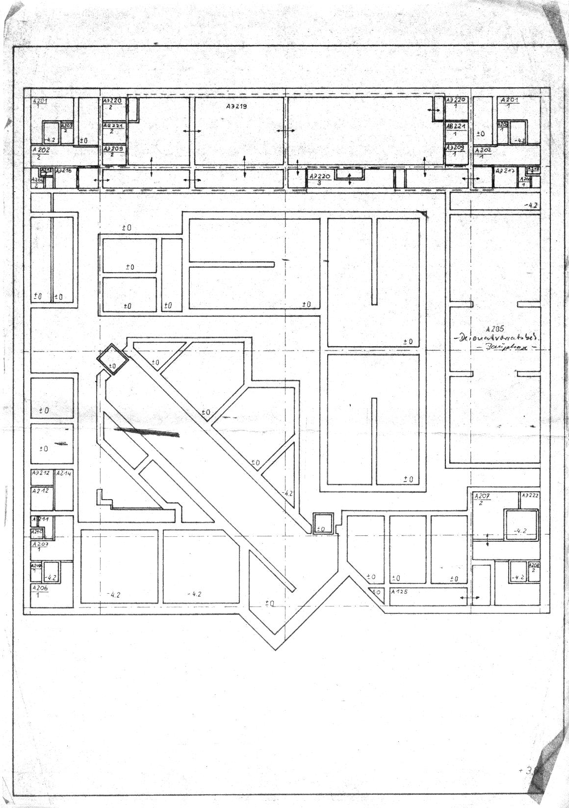  KKW Stendal, Baustelle 1990, Kote/Ebene + 3.60 