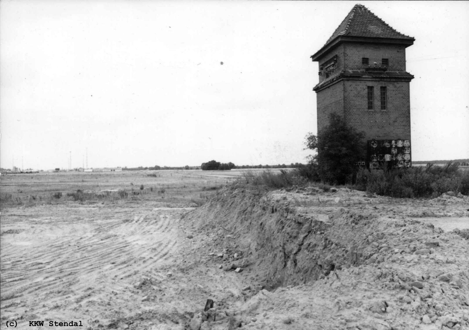  Baustellenfoto 1978, Trafohaus Niedergörne letztes Bauwerk des Dorfes 