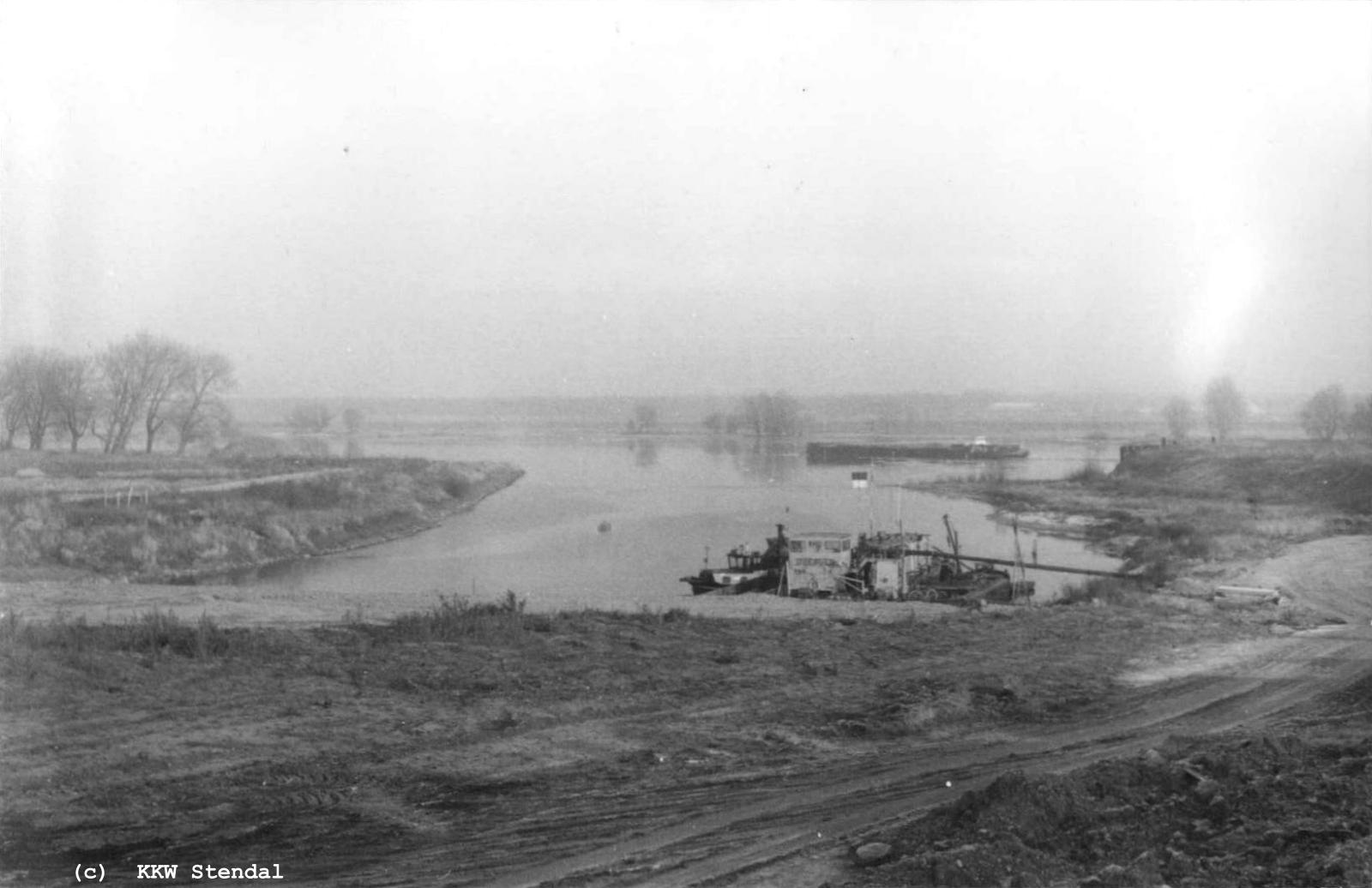  AKW Stendal, Baustelle 1988, Auslaufkanal (alte Variante) 