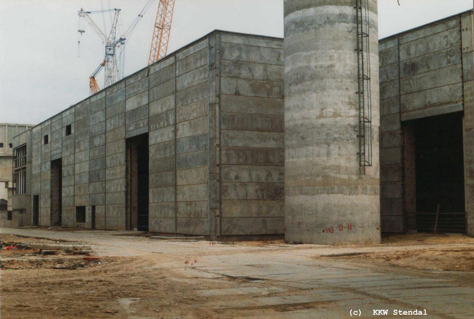  KKW Stendal, Baustelle 1990, ZAW Zentrale Aktive Werkstatt, Lüfterhalle 