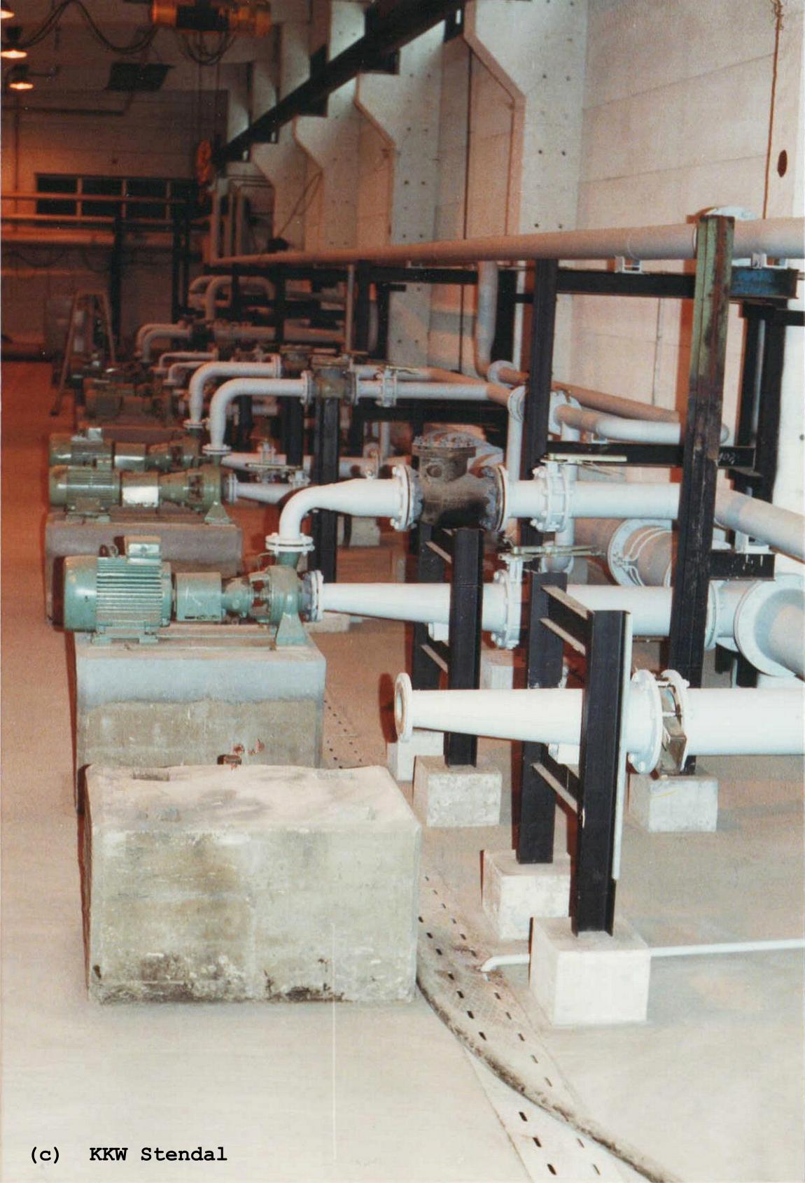  KKW Stendal, Baustelle 1990, Pumpenhalle Vollentsalzung 