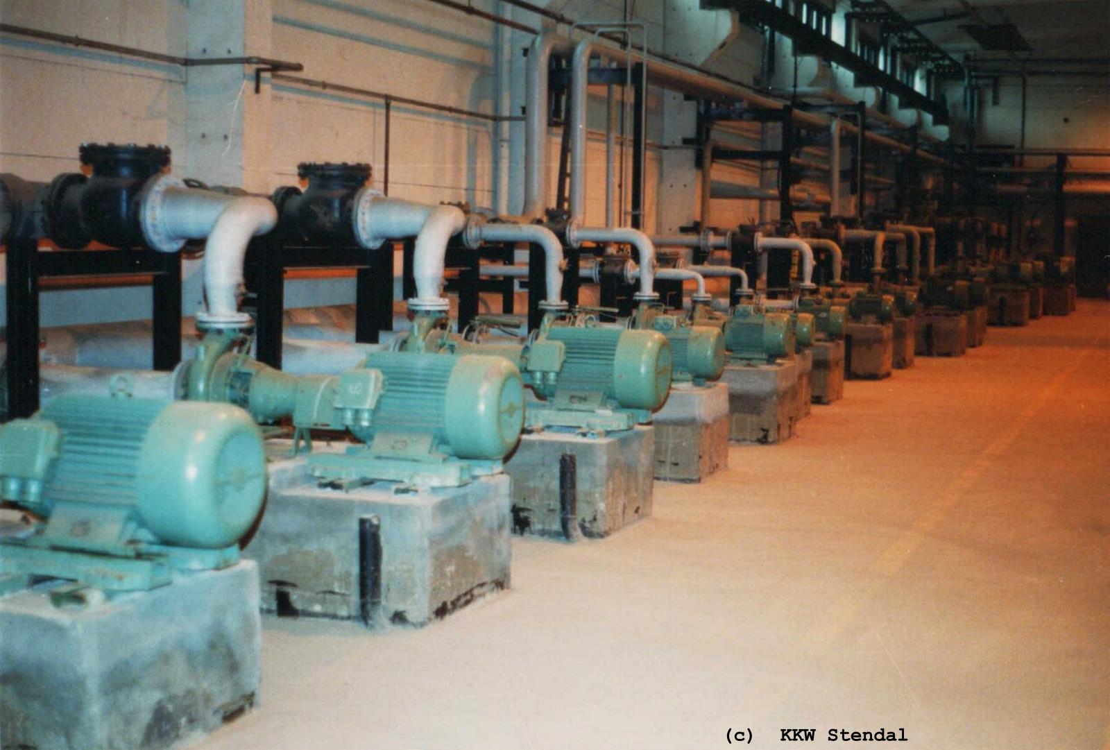  KKW Stendal, Baustelle 1990,Pumpenhalle Vollentsalzung  