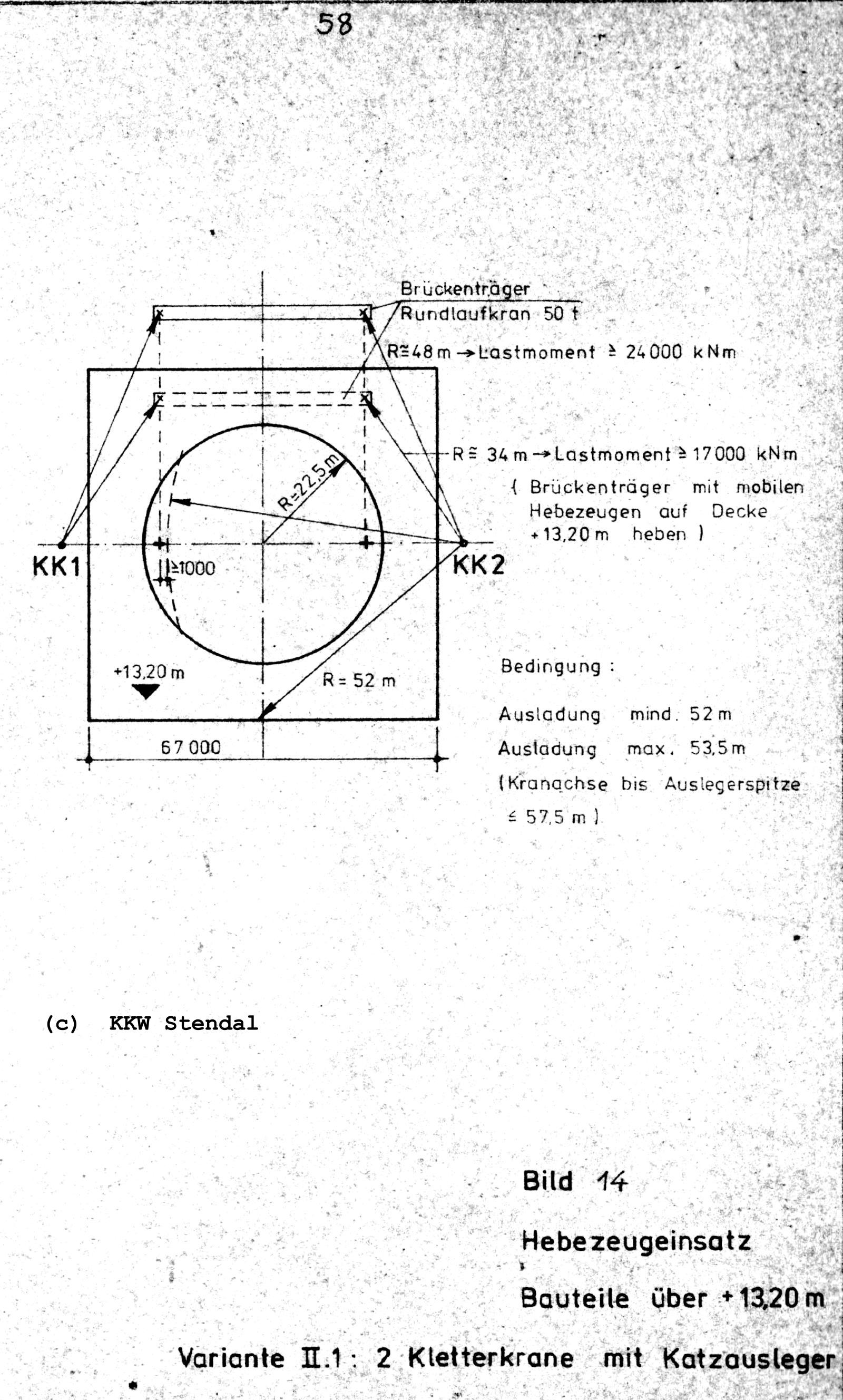 Nuclear Power Plan Stendal, Grundlagen BMT, Kletterkran 