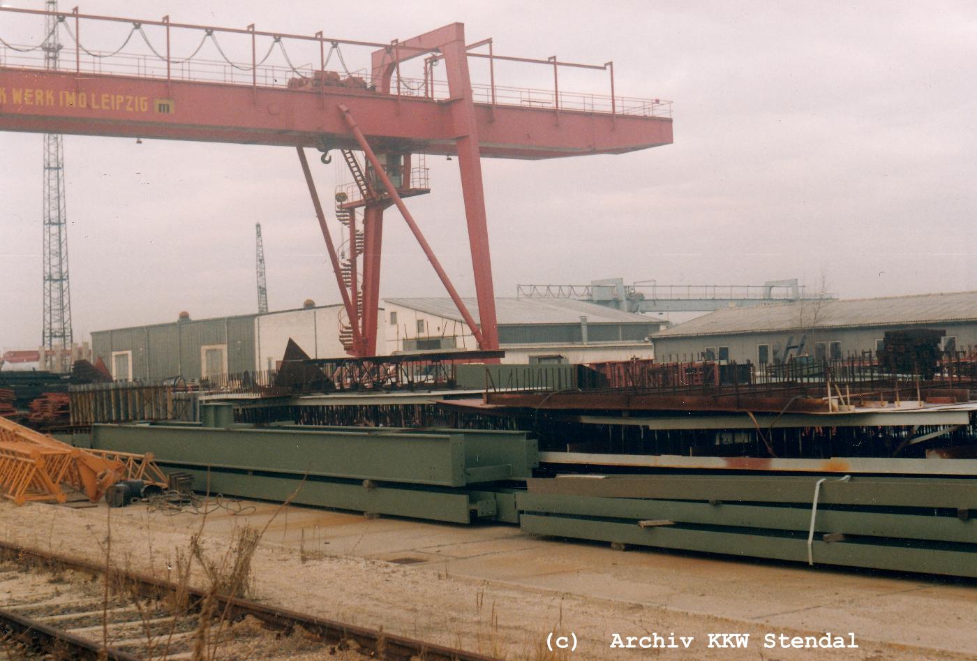  DDR KKW Stendal, Baustelle 1991, Rckbau,  