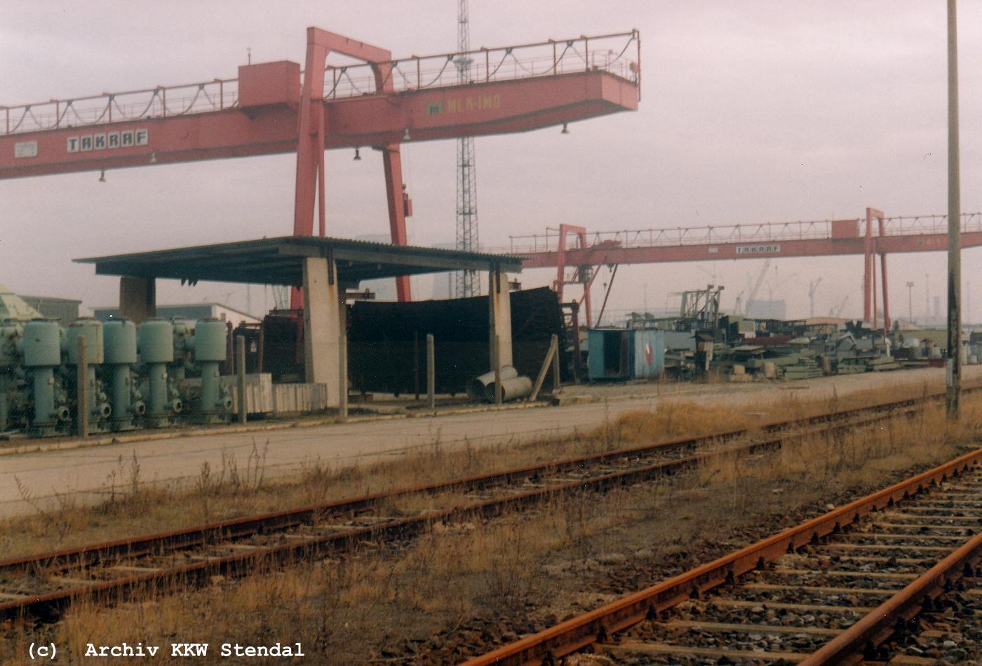  DDR KKW Stendal, Baustelle 1991, Rckbau,  