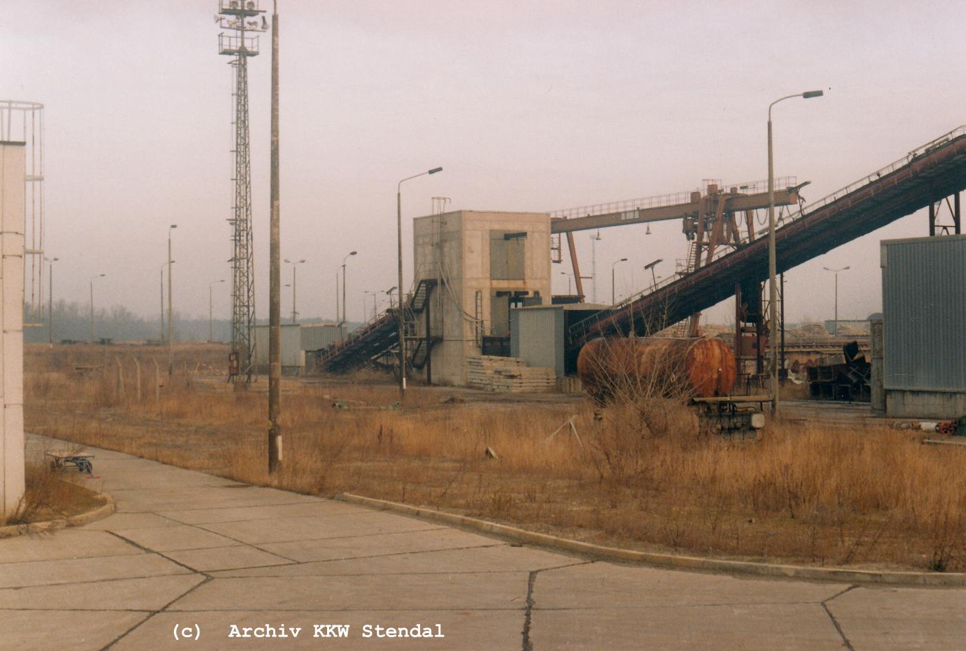  DDR KKW Stendal, Baustelle 1991, Rckbau, Heizwerk 