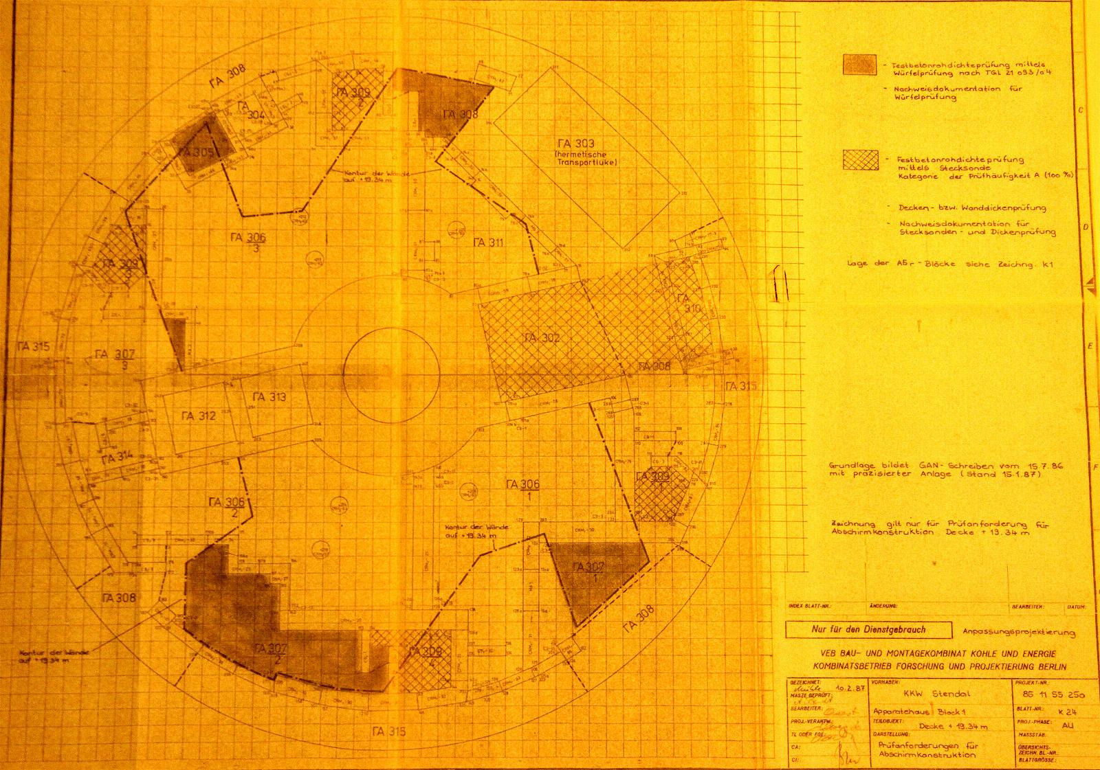  Nuclear Power Plant Stendal, Reaktorschacht, K25 Ebene 19.34 m 