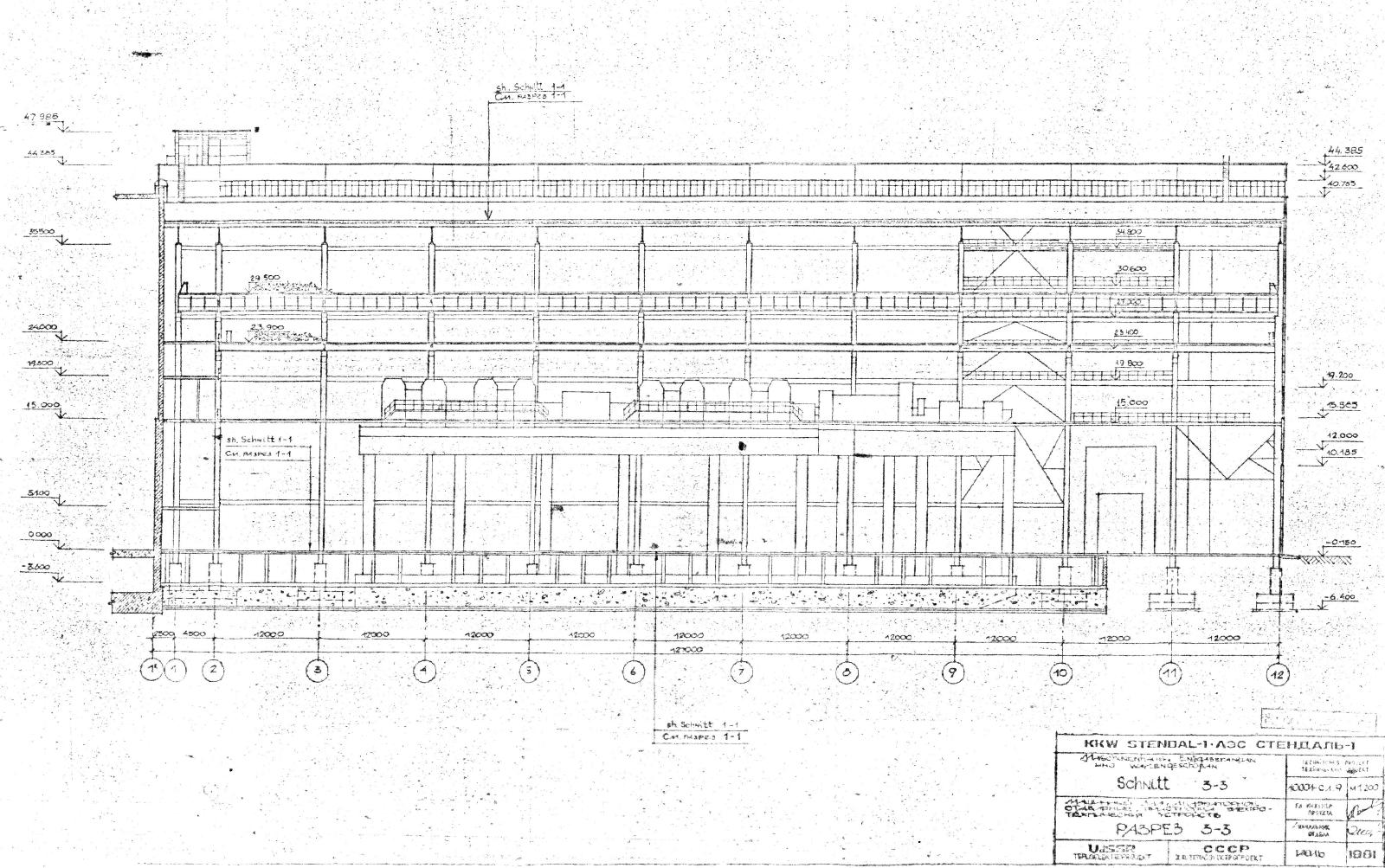 Nuclear Power Plant Stendal, WWER1000-Reaktorgebäude 