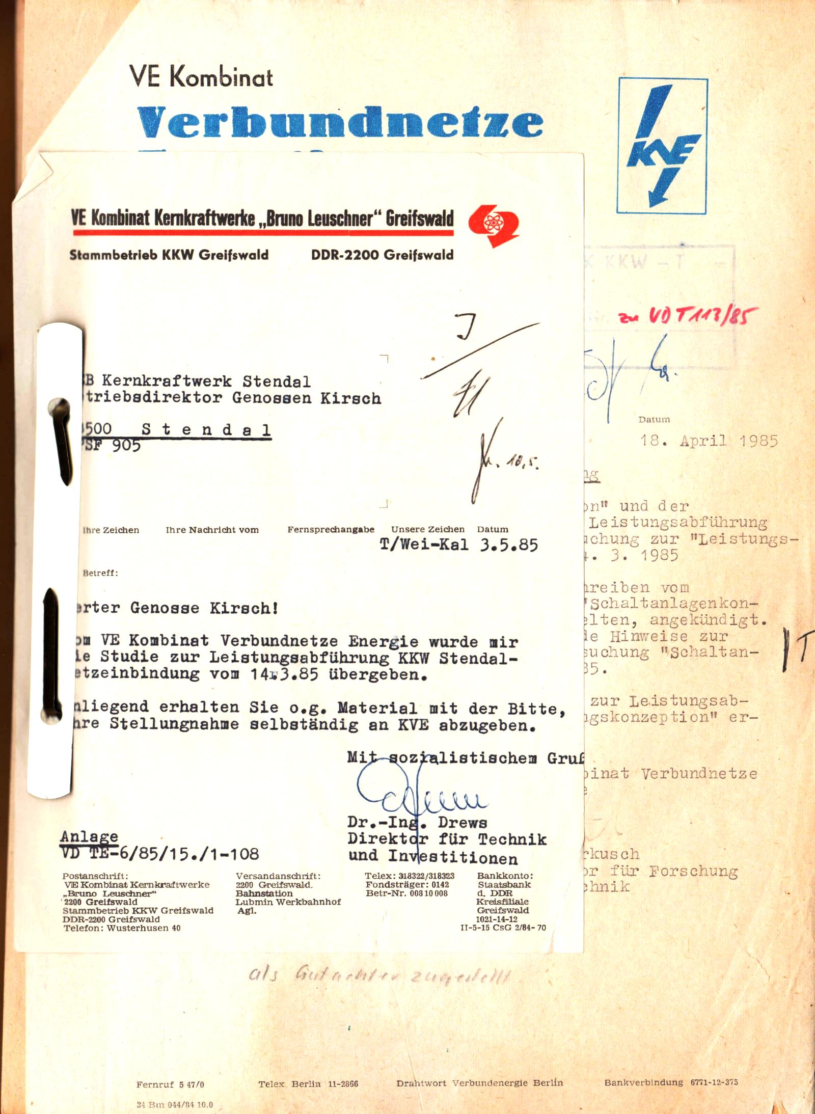  KKW Stendal, Umspannwerk Schwarzholz 